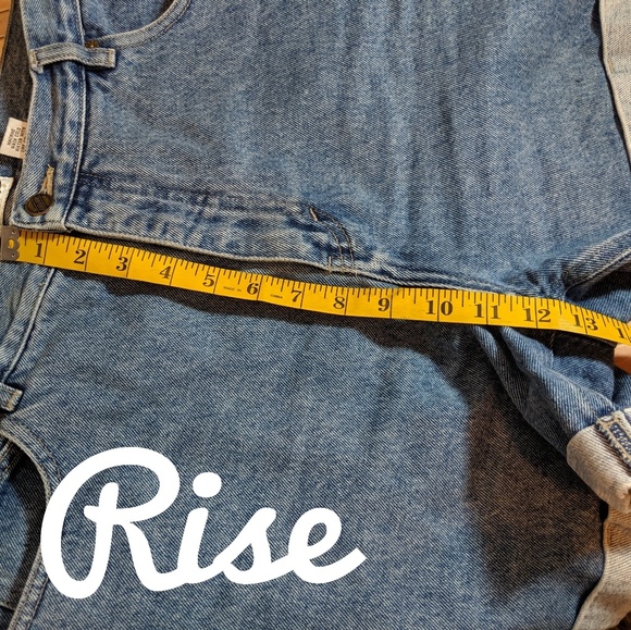 Vintage High Rise Rolled Cuff Mom Shorts - Picture 5 of 8